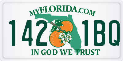 FL license plate 1421BQ