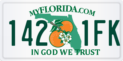 FL license plate 1421FK
