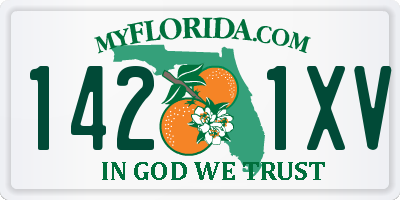 FL license plate 1421XV