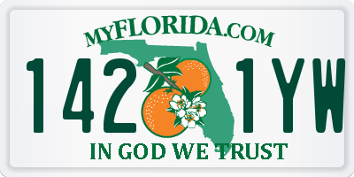 FL license plate 1421YW
