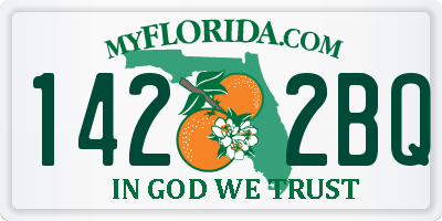 FL license plate 1422BQ