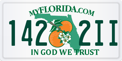 FL license plate 1422II