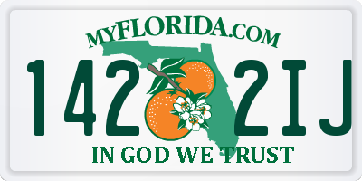 FL license plate 1422IJ