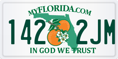 FL license plate 1422JM