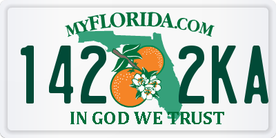 FL license plate 1422KA