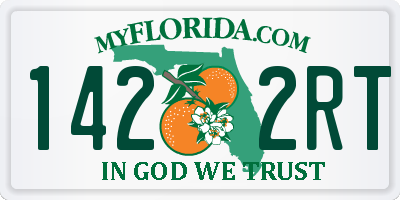 FL license plate 1422RT
