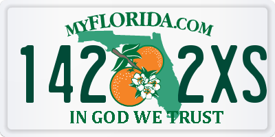 FL license plate 1422XS