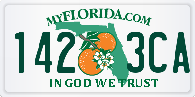 FL license plate 1423CA