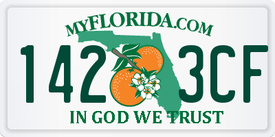 FL license plate 1423CF