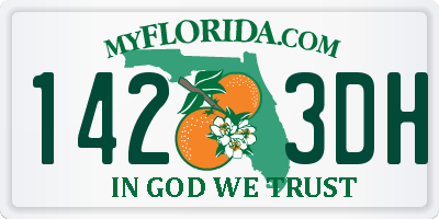 FL license plate 1423DH