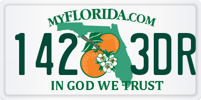 FL license plate 1423DR