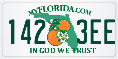 FL license plate 1423EE