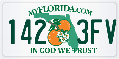 FL license plate 1423FV
