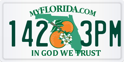 FL license plate 1423PM