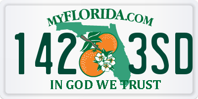 FL license plate 1423SD