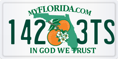 FL license plate 1423TS