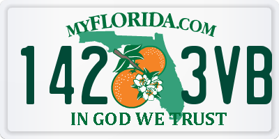 FL license plate 1423VB