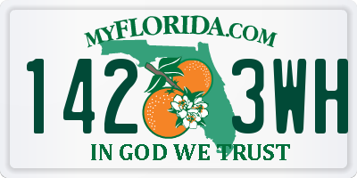 FL license plate 1423WH