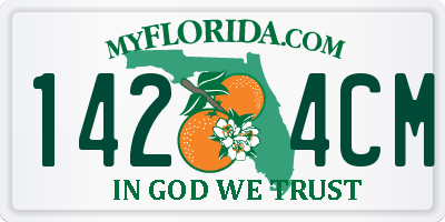 FL license plate 1424CM