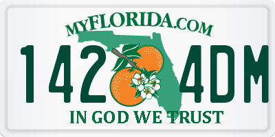 FL license plate 1424DM