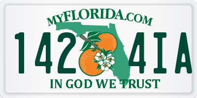 FL license plate 1424IA