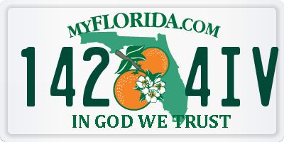 FL license plate 1424IV