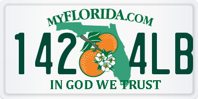 FL license plate 1424LB
