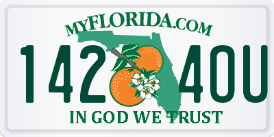 FL license plate 1424OU