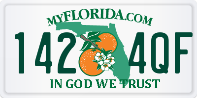 FL license plate 1424QF