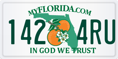 FL license plate 1424RU