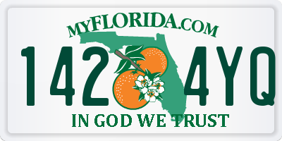 FL license plate 1424YQ