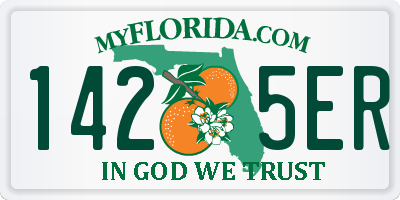FL license plate 1425ER