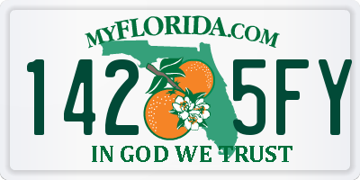 FL license plate 1425FY