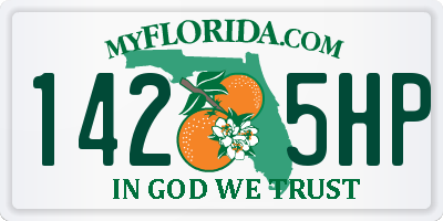 FL license plate 1425HP