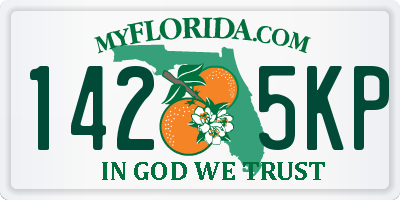 FL license plate 1425KP