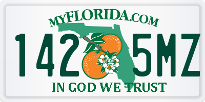 FL license plate 1425MZ