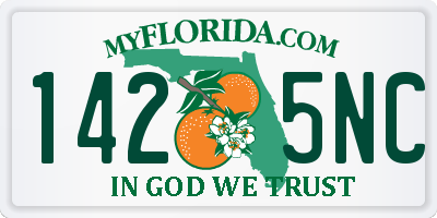 FL license plate 1425NC