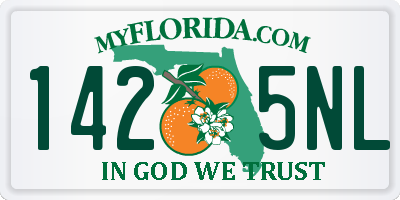 FL license plate 1425NL