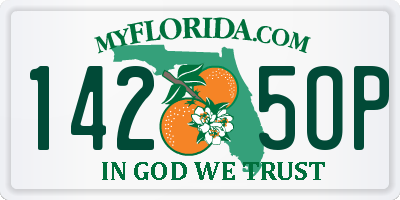 FL license plate 1425OP