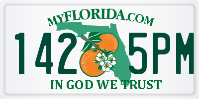 FL license plate 1425PM