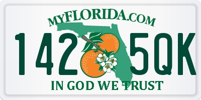 FL license plate 1425QK