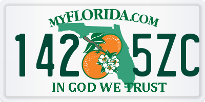 FL license plate 1425ZC