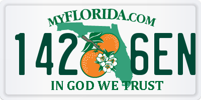 FL license plate 1426EN