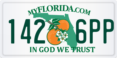 FL license plate 1426PP