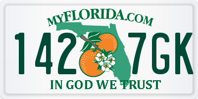 FL license plate 1427GK
