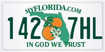 FL license plate 1427HL