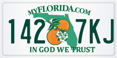 FL license plate 1427KJ
