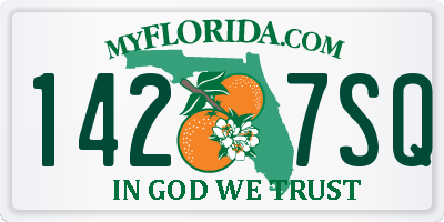 FL license plate 1427SQ