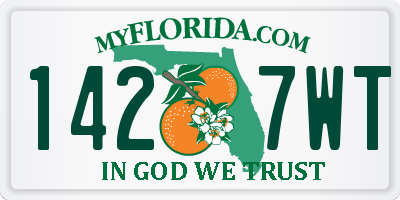 FL license plate 1427WT