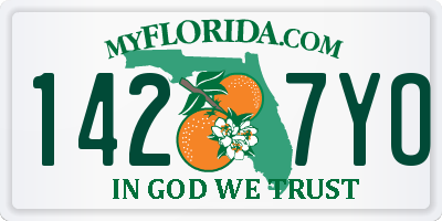 FL license plate 1427YO
